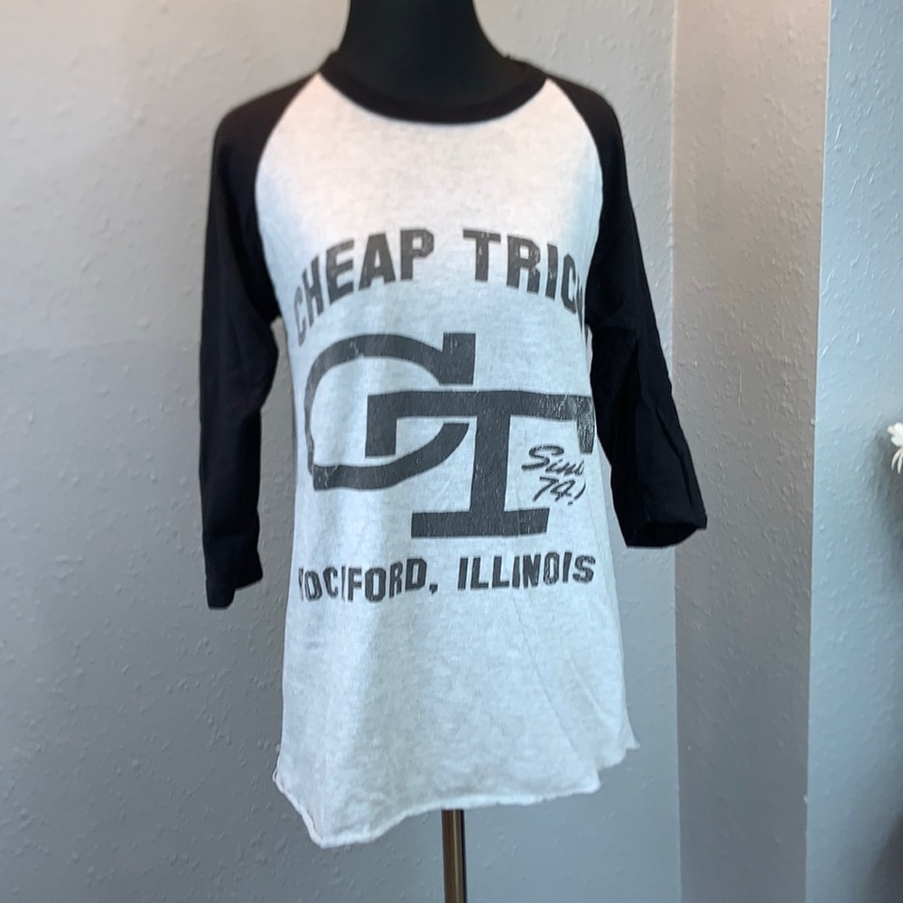 Cheap Trick Since ‘74 Surrender Graphic Raglan Jersey Tee Rockford Illinois